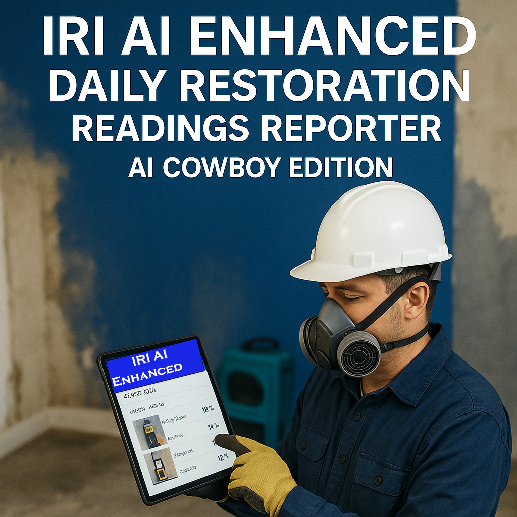 IRI AI Enhanced Daily Restoration Readings Reporter logo man-3